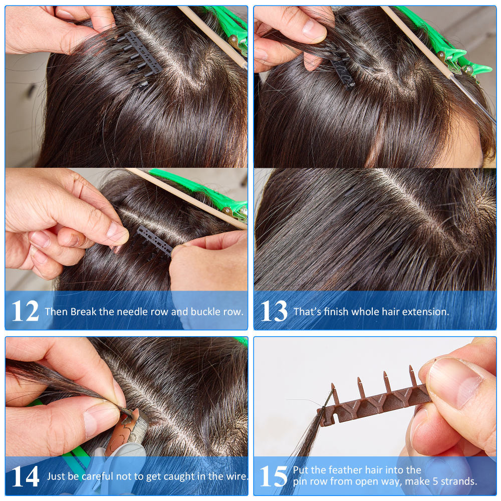 6D-3 third generation hair extension (22 Inch, #60, 100g, 25 rows) Domideance