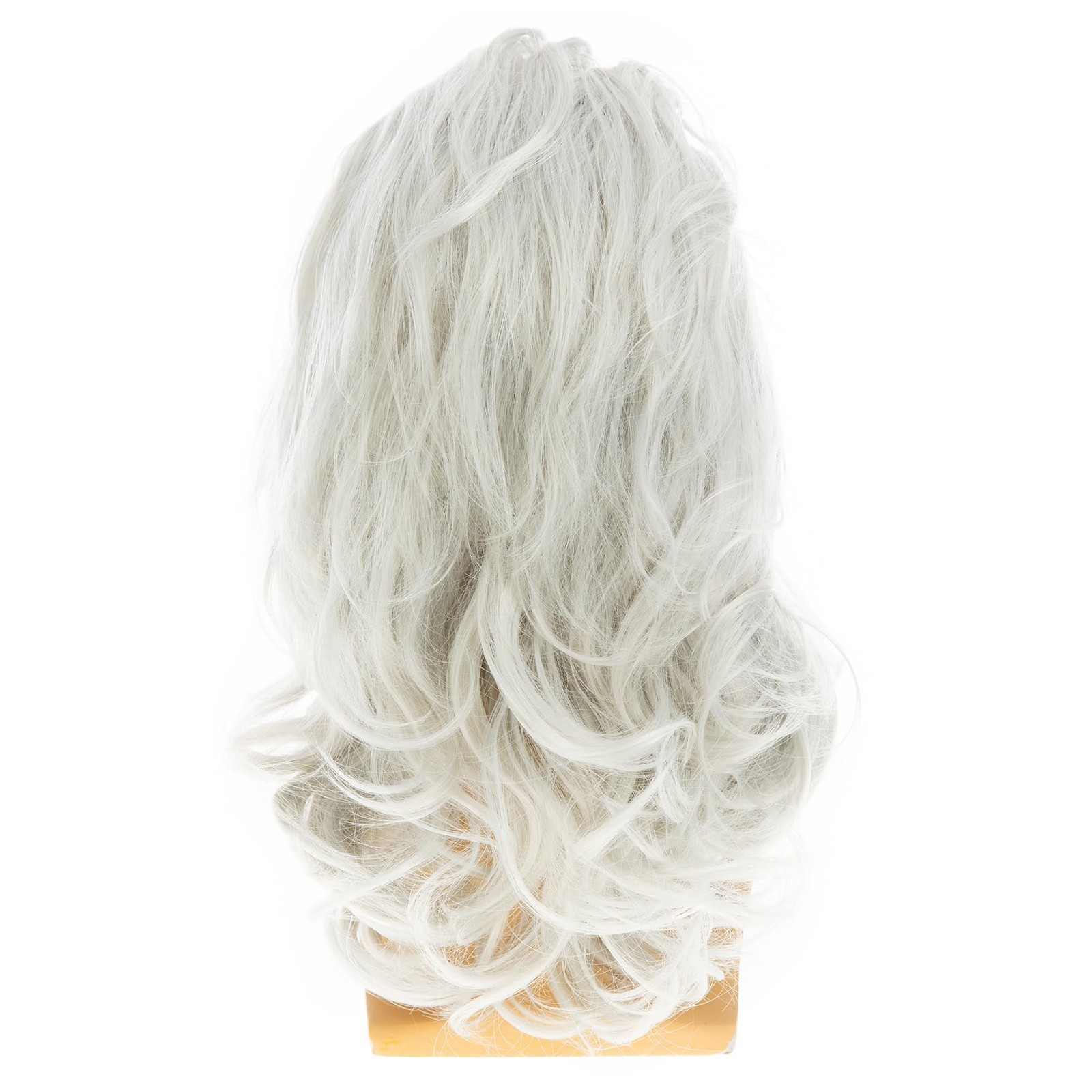 Long White Wigs for Men Synthetic Layered Wavy Cosplay Party Wig