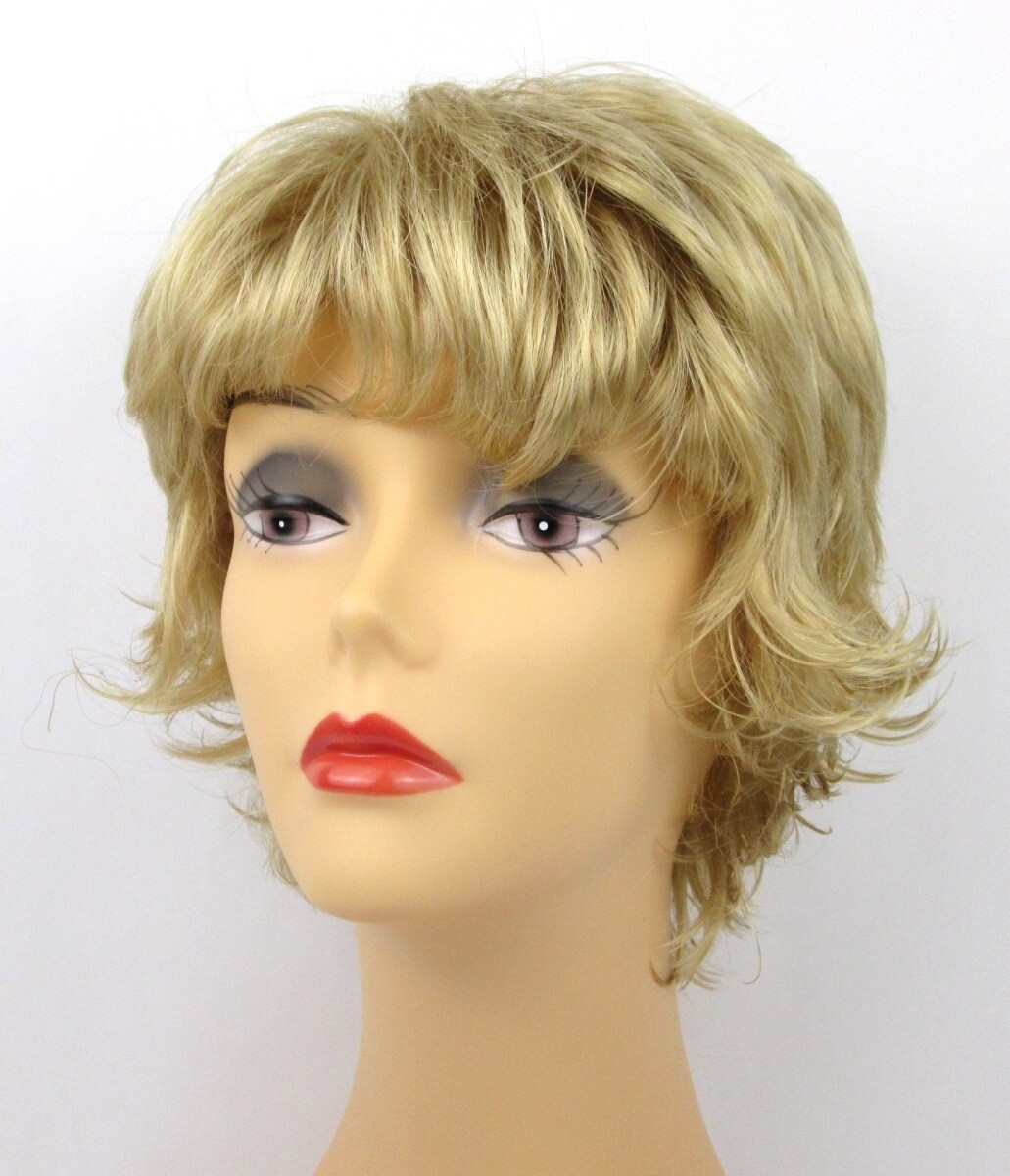 WOMENS SHORT STRAIGHT HAIR WIG TOUSLED LAYERS W/ FLIPPED ENDS & BANGS WINONA