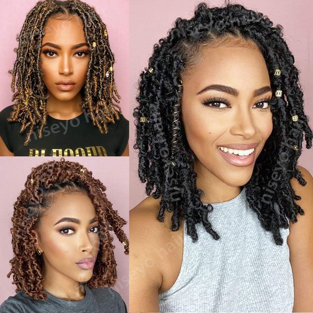 6 Packs Pre-Looped 12 Inch Butterfly Locs Crochet Hair – Natural Black Chic Hair