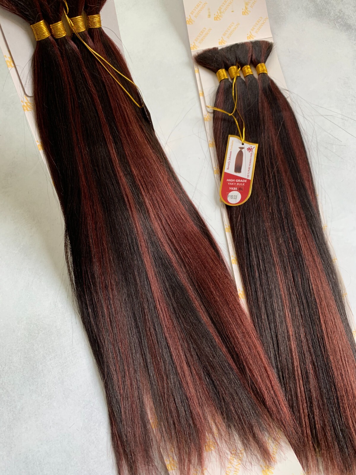 100% Human Braiding Hair, Beverly Johnson 2-Pack Yaky Straight Bulk! #P1B/33