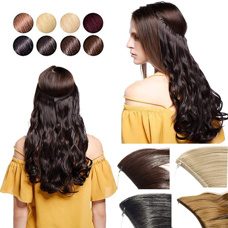 Invisible Secret Wire in Hair Extensions Hidden Head Band One Piece Miracle Ring