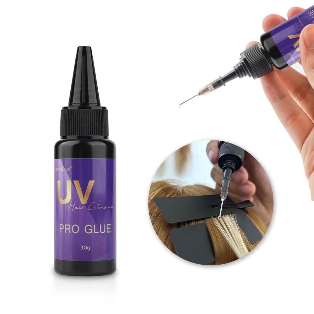 30g Invisible UV Hair Extension Adhesive for Bonding and Removable Use