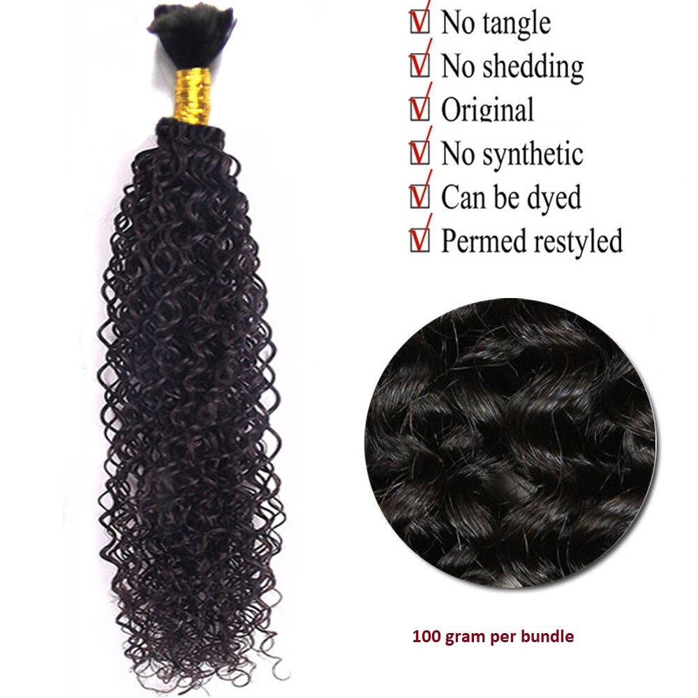 100 Human Hair Micro Braiding Best Quality Bulk Mink REMY Hair 22″ 100g/bundle