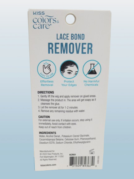 KISS COLORS & CARE LACE BOND REMOVER LACE FRONT WIG SEALED LOT OF 3