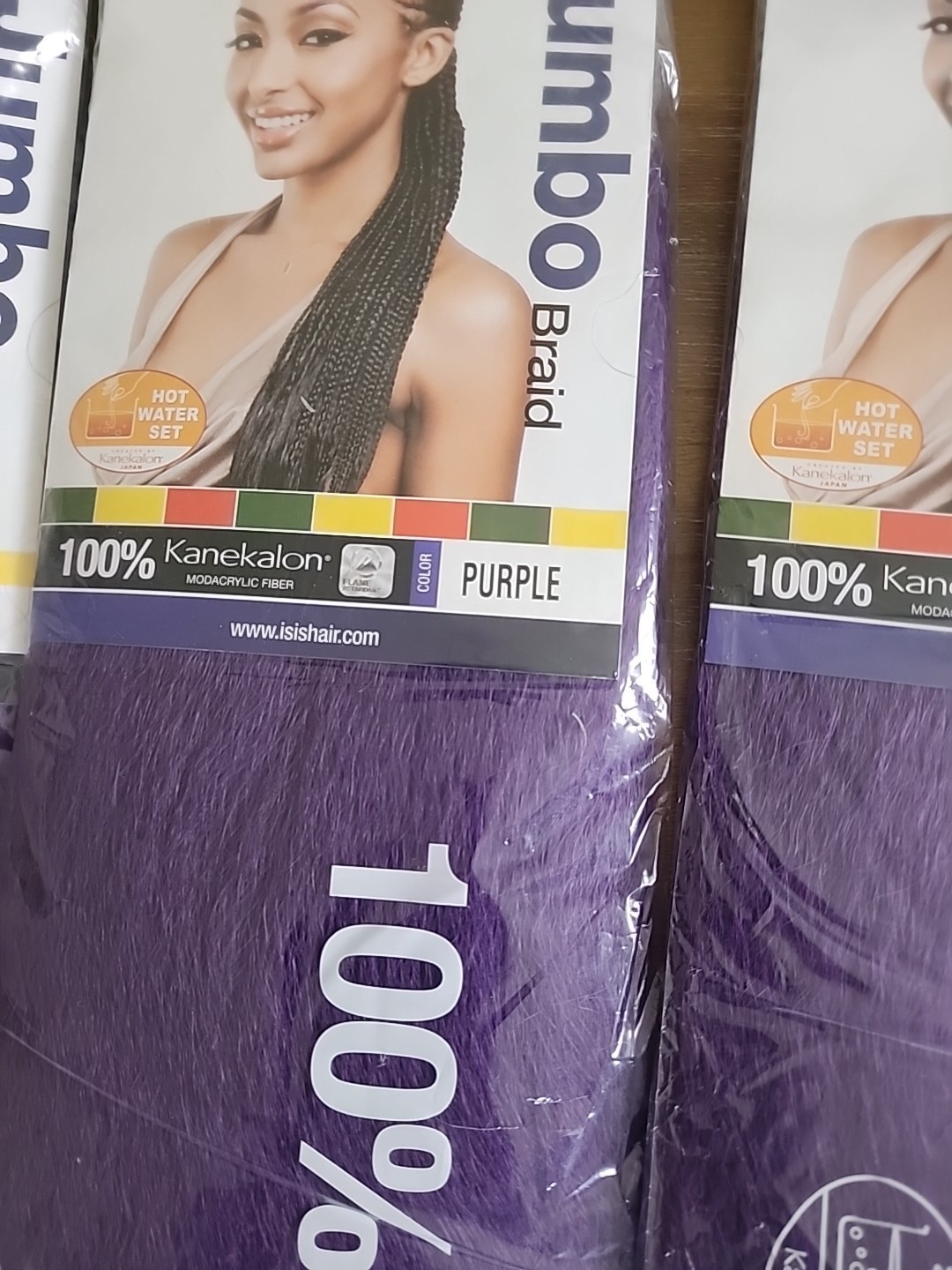 Jumbo Braid Synthetic Braid 100% Kanekalon48″ 3purple 2 Blue Hair Afri Naptural