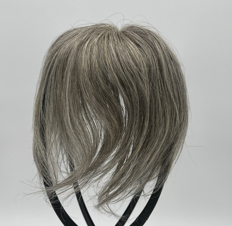 Gray Black & Blonde/BrownUndertone 10in 100% Human Hair Women Hair Topper