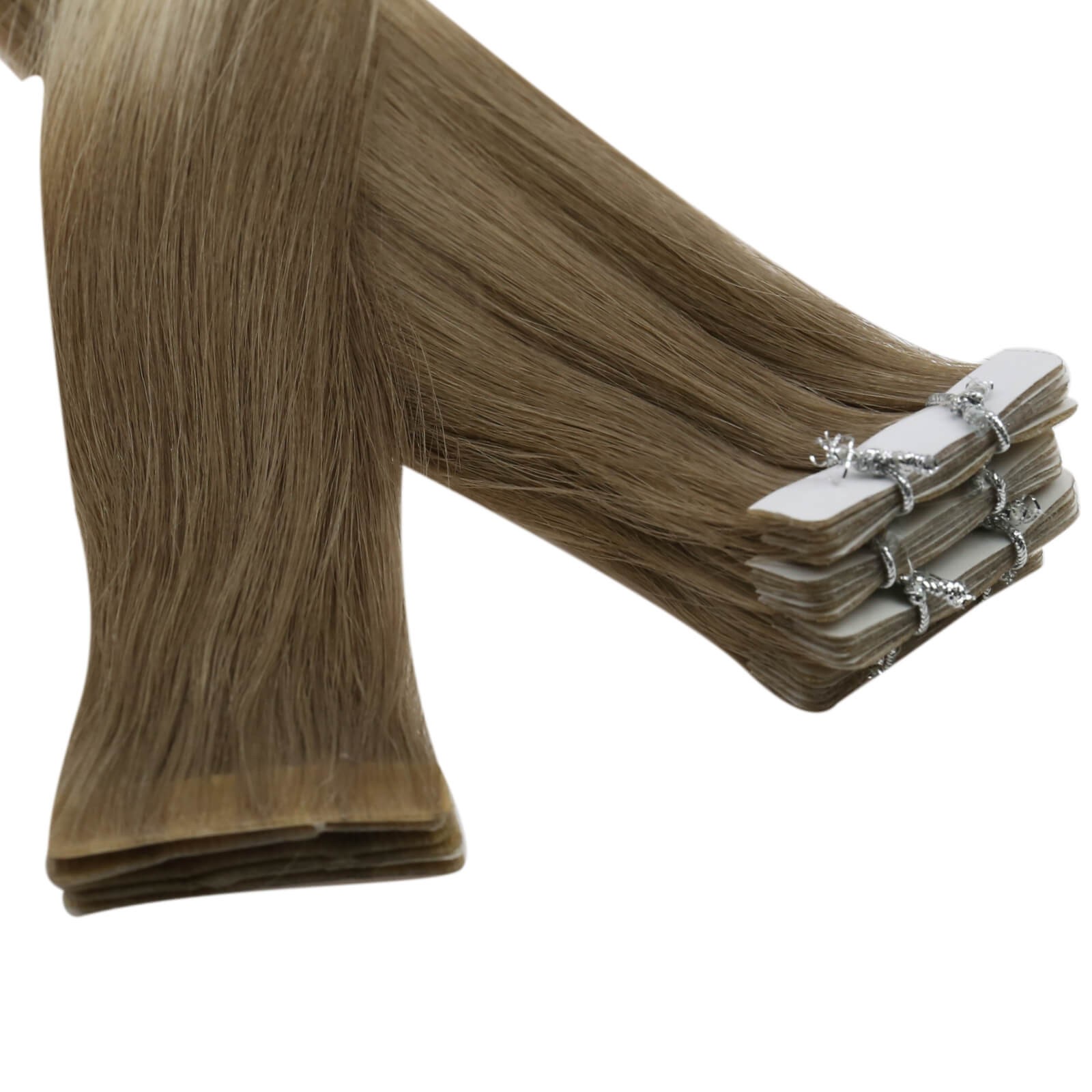 Sunny Hair TAPE-IN 22in Deep Brown/Light Blonde Remy Hair Extensions TP_BA8A 50G