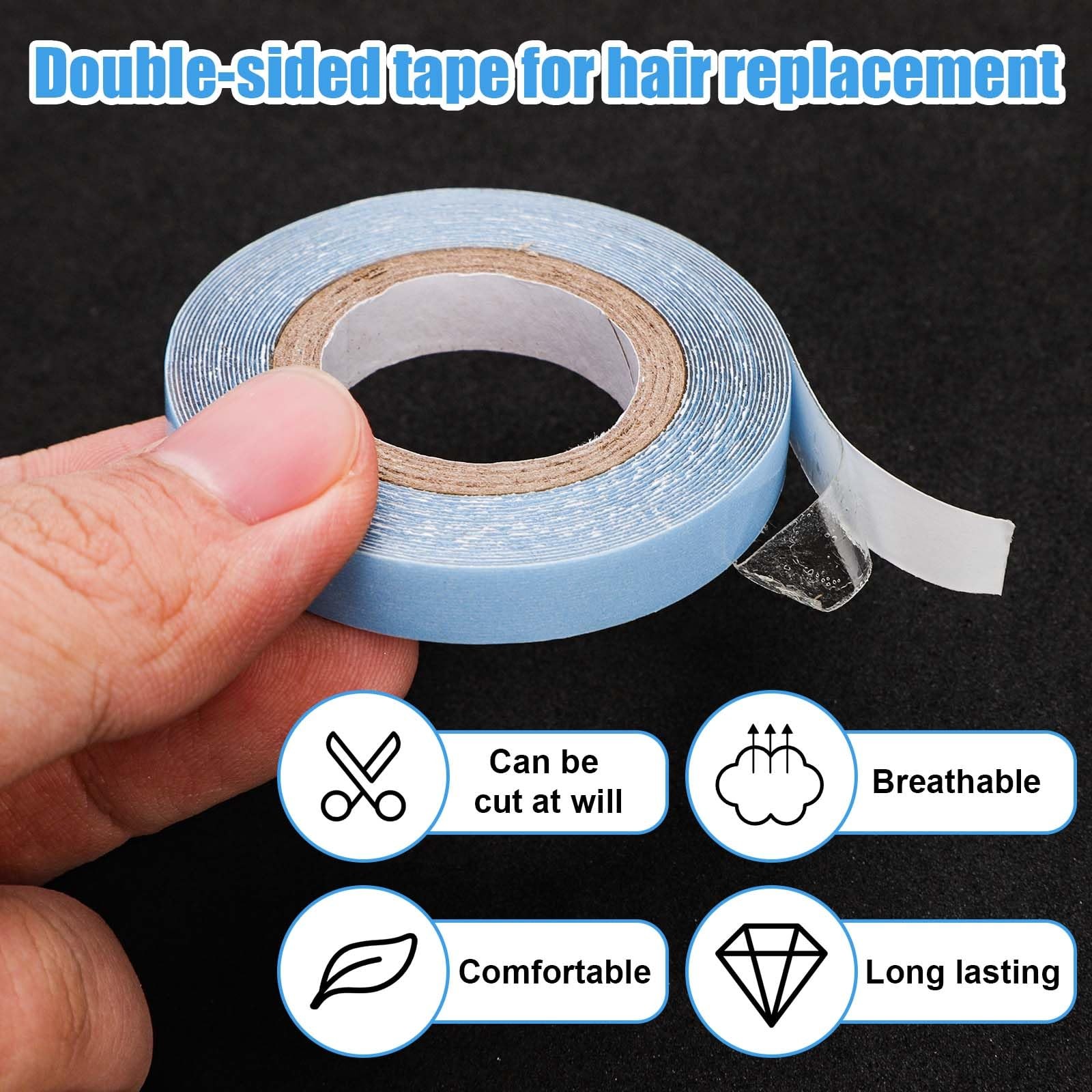 2 Rolls Hair Extension Tape, 9.84 Feet Hair Wig Tape Double Sided Adhesive Ta…