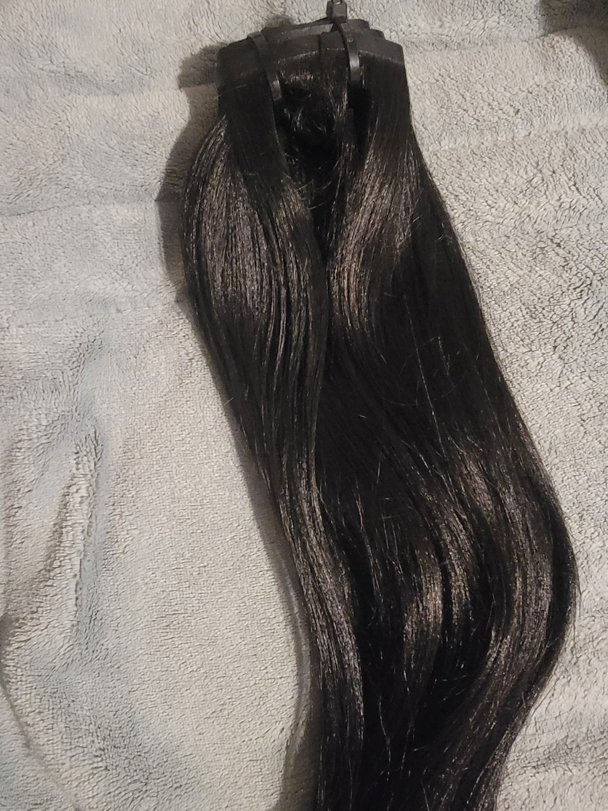 Remy Clip In Human Hair Extensions #1 Jet Black 16 inches 100 grams 7 Pieces