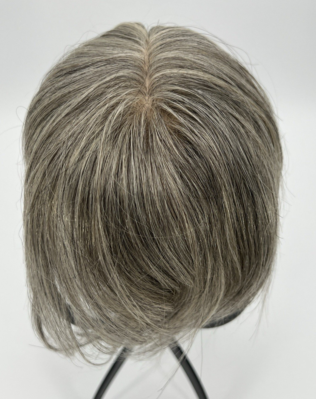 Gray Black & Blonde/BrownUndertone 10in 100% Human Hair Women Hair Topper