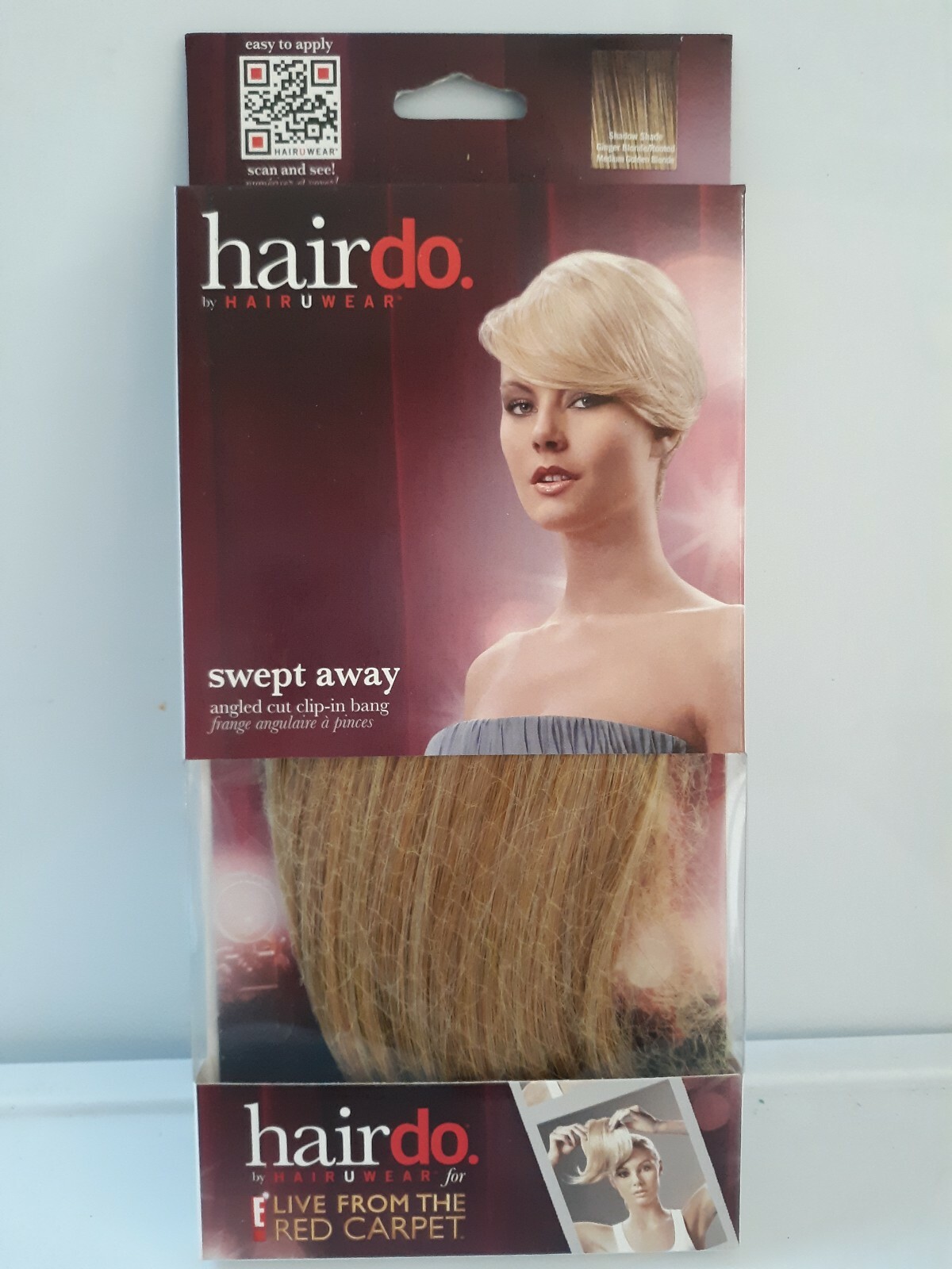 Hairdo SWEPT AWAY, Shadow Shade Ginger Blonde SS25, Angled Cut Clip-in Bang