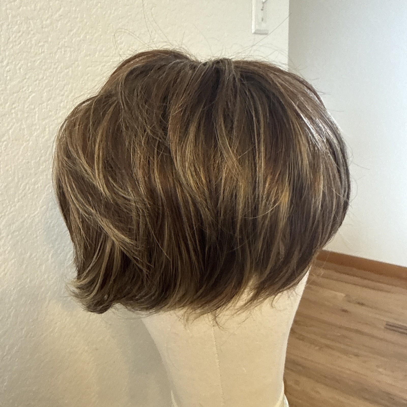 376 Gnimegil Wig pixie Brown Roots To A Dark Blonde Beautiful Wig Lace Cap 376