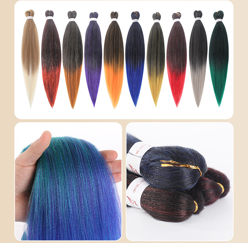 26″ Braiding Hair Pre Stretched Yaki Hair Extensions for Braids Easy to Braiding