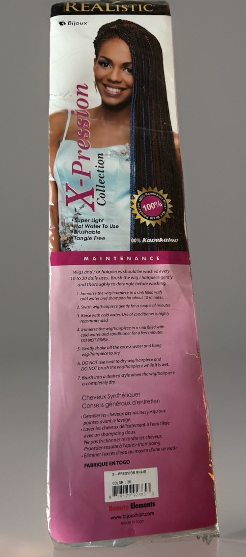 Bijoux X-Pression Braiding Hair 84” Color 30 Kanekalon Synthetic Braids set of 3