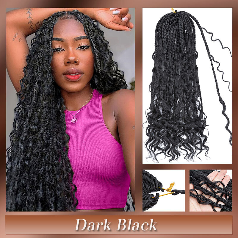 Long Passion Box Braids Crochet Hair Bohomian Crochet Box Braids Curly Ends Soft