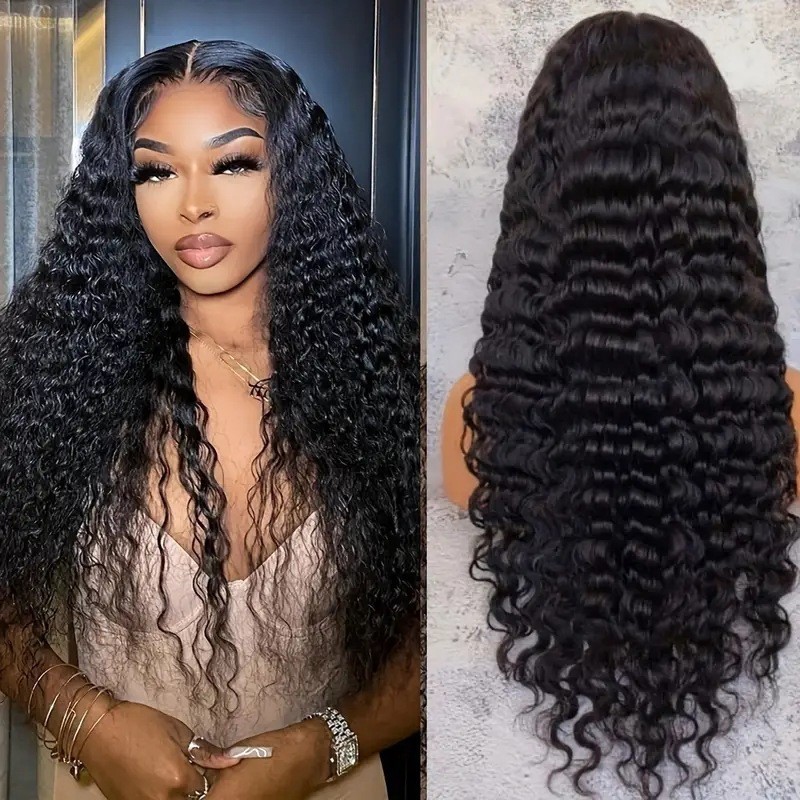 Front Lace Box Braids Wig Small Curly Full Head Wig For African Women Heat