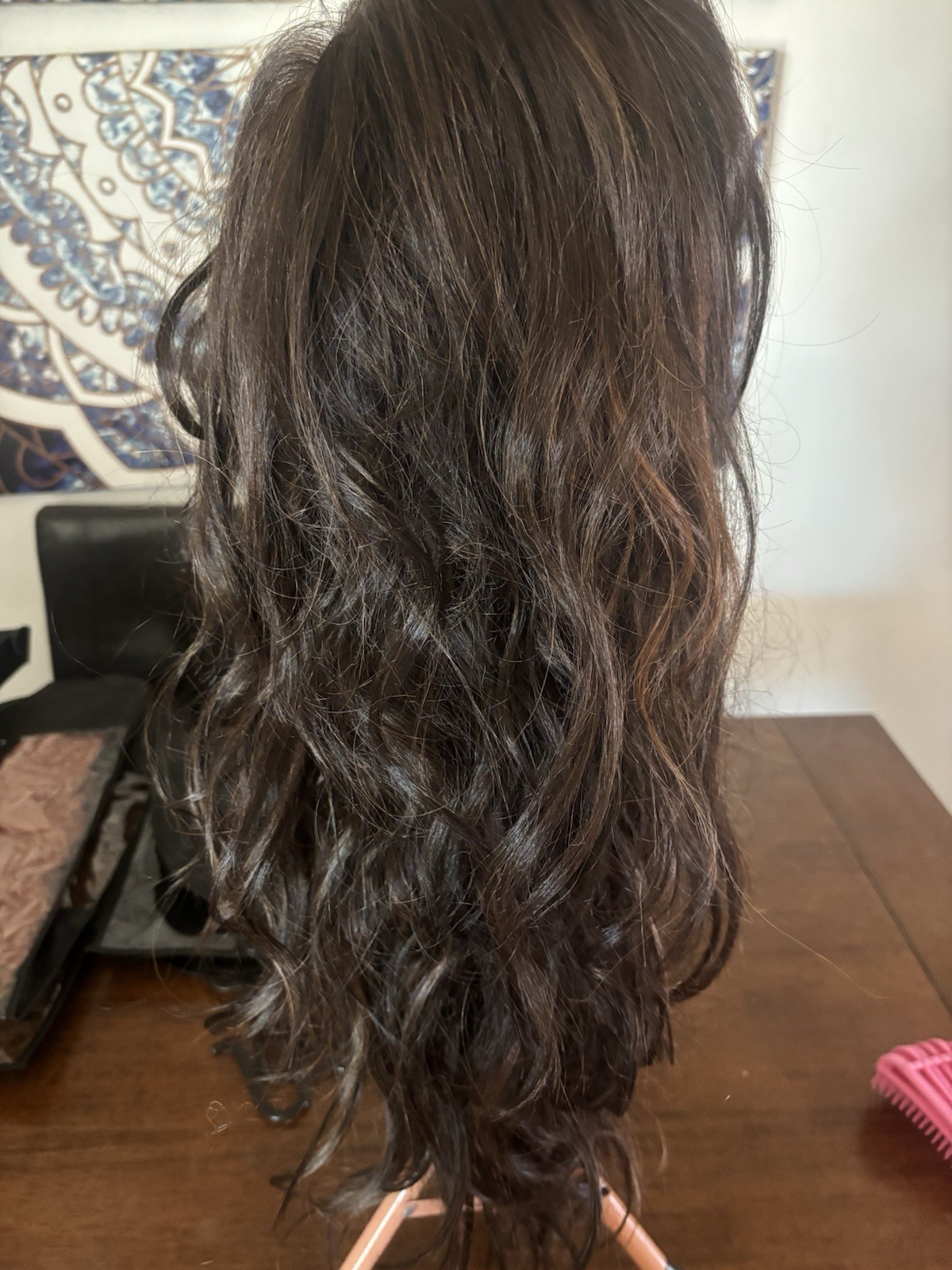 Luxury Lace, Front Tea, Part Heat, Safe, Synthetic Wig, Brunette Layers