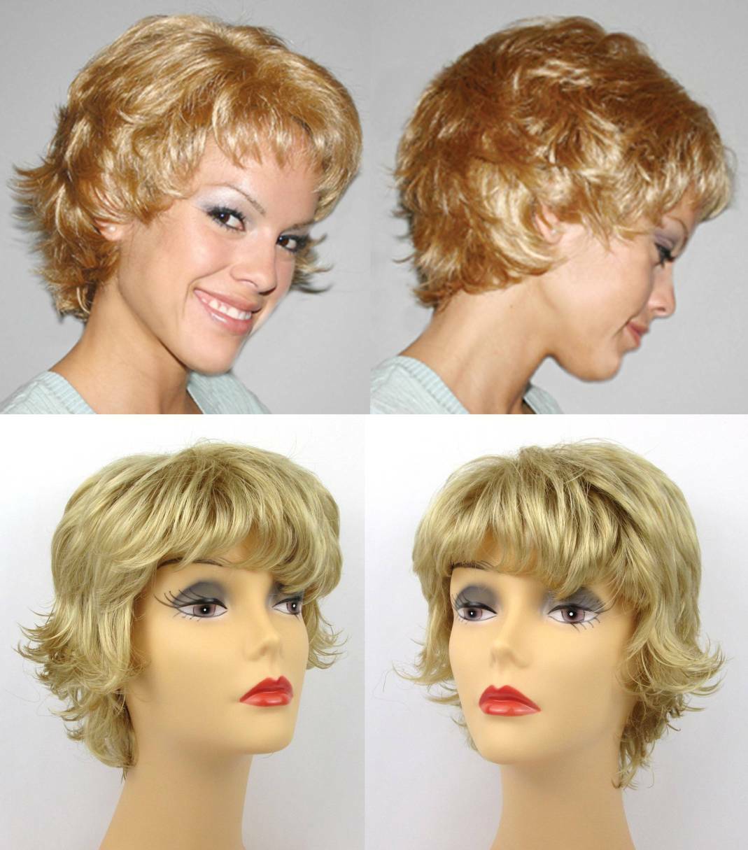 WOMENS SHORT STRAIGHT HAIR WIG TOUSLED LAYERS W/ FLIPPED ENDS & BANGS WINONA