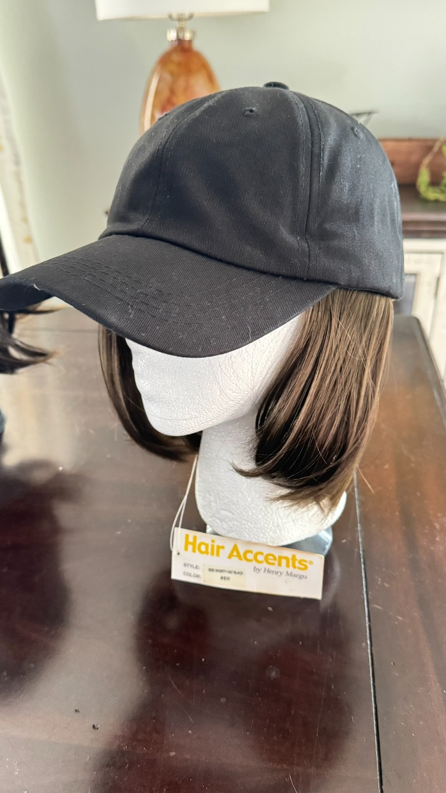 CLASSIC HAT WITH HAIR by HENRY MARGU, Black Baseball Cap *6 Colors *New*