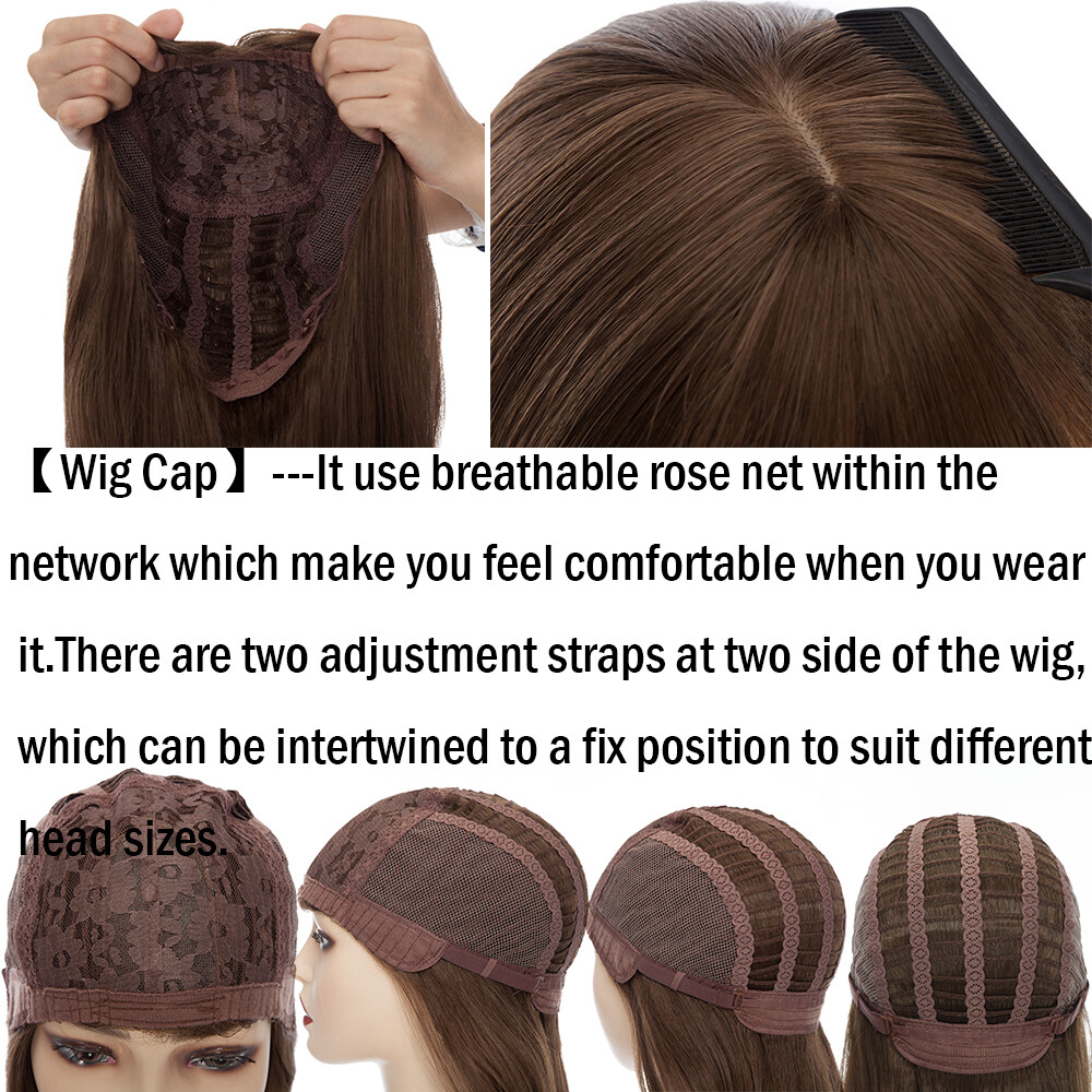 1PCS Ombre Brown Wigs for Women Fashion Shoulder Length Wigs Daily Cosplay Use
