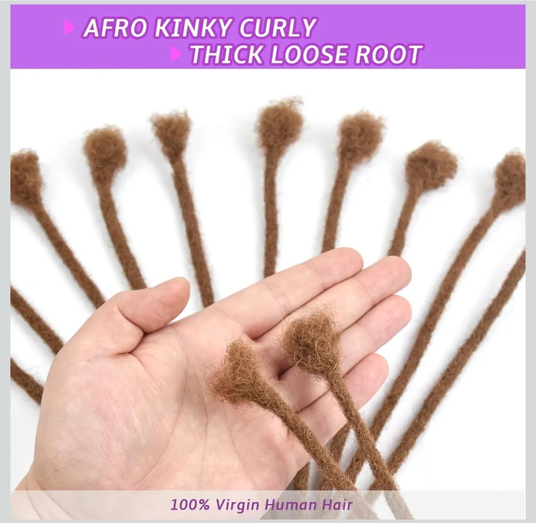100% Human Hair Dreadlock extensions 12in Color 30.4 Packs of 30. 120 Dreadlocks