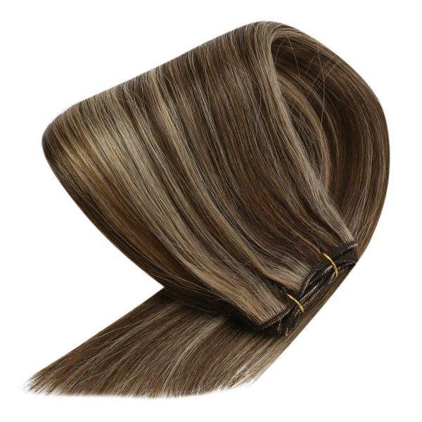 Sunny Hair WEFT 16in Brown to Blonde Human Hair Extensions HW_P4-27_16_100G4