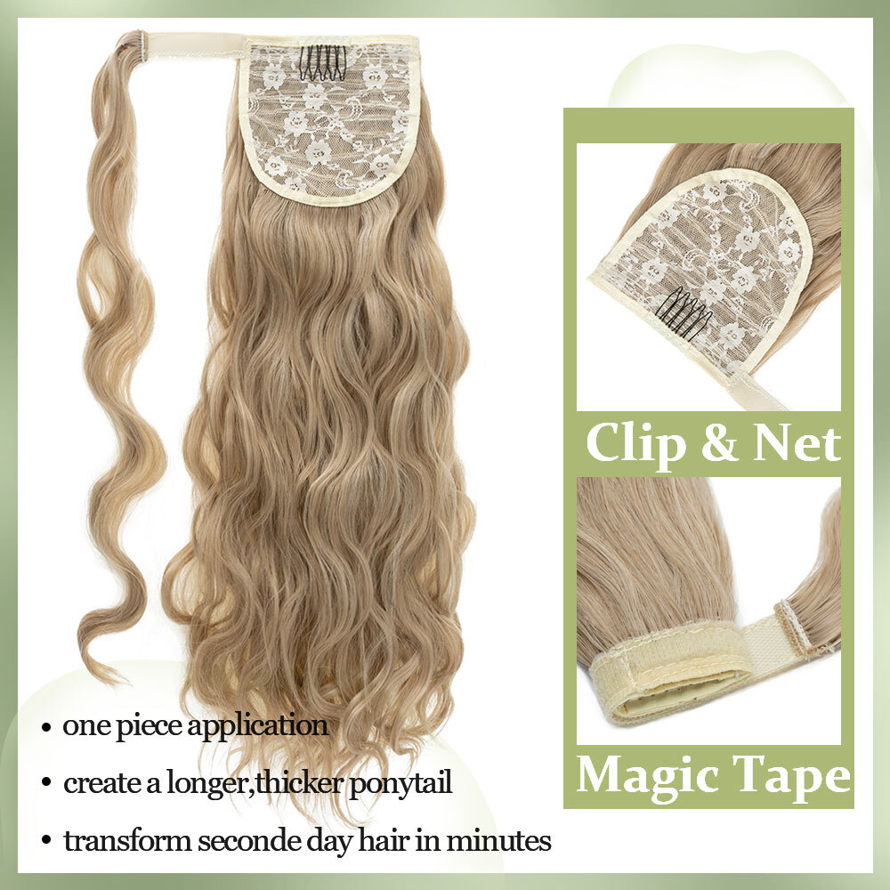 Long/Short Wrap Around Ponytail 100% Natural Clip in Pony Tail Hair Extensions