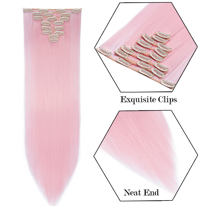 17 23 24 26 Inch Long Straight wavy as Remy Human Hair Piece Hair Extensions US