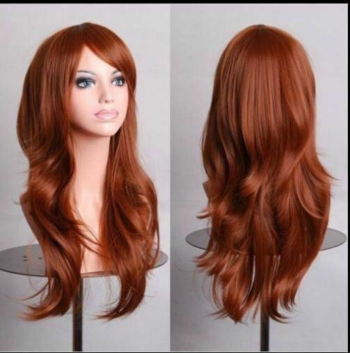 70cm 27.5 Inch Curly Fashion Cosplay Costume Party Wig Full Wavy Halloween