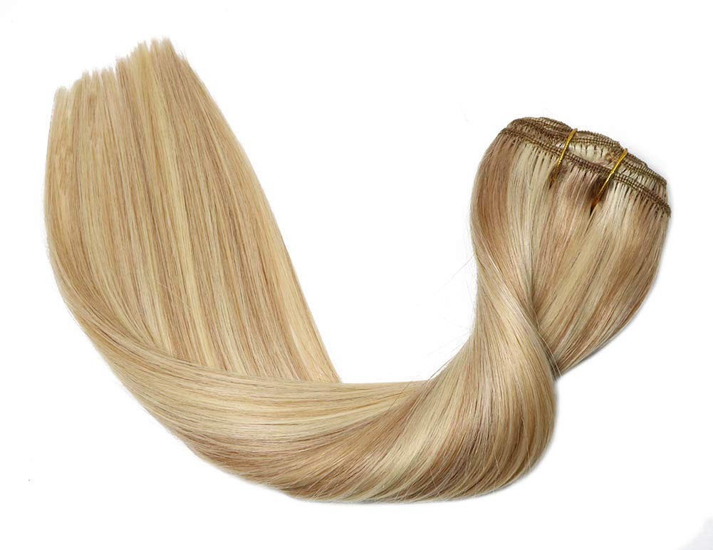 Double Weft Human Hair Extensions Sew In Weave European Remy Hair Thick Bundle