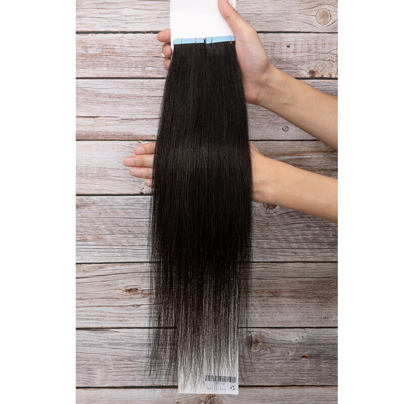 Seamless Stick Glue Tape in Skin Weft 100% Human Remy Hair Extensions Hair Piece