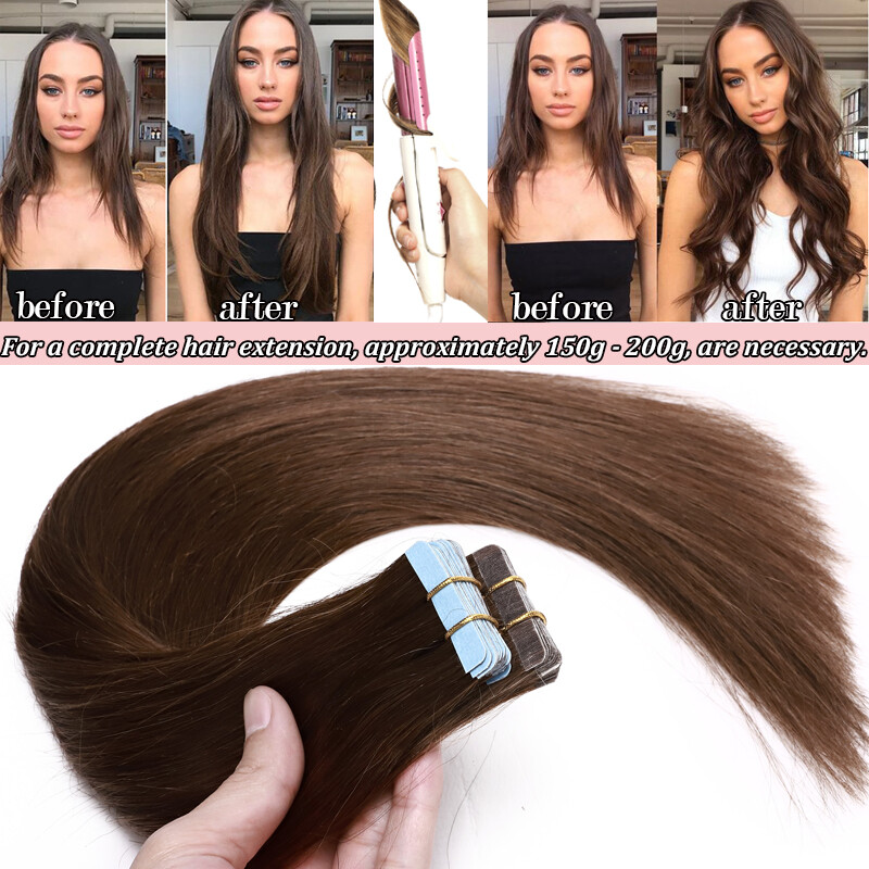 12-24Inch Blonde Tape In 100% Remy Skin Weft Human Hair Extensions Real Thick 8A