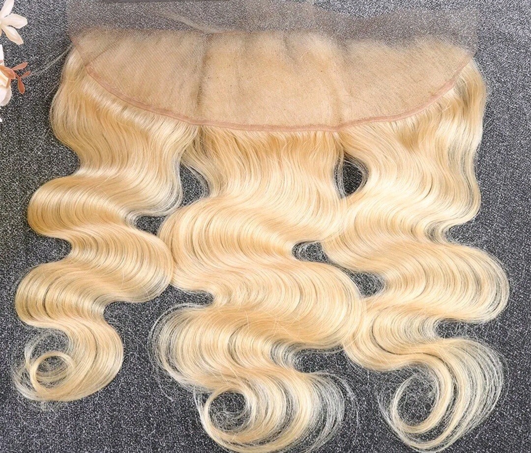 PERUVIAN PURE BLONDE 613# LACE CLOSURE 4X4/5X5/6X6/7X7/13X4/13X6 STRAIGHT/B WAVE