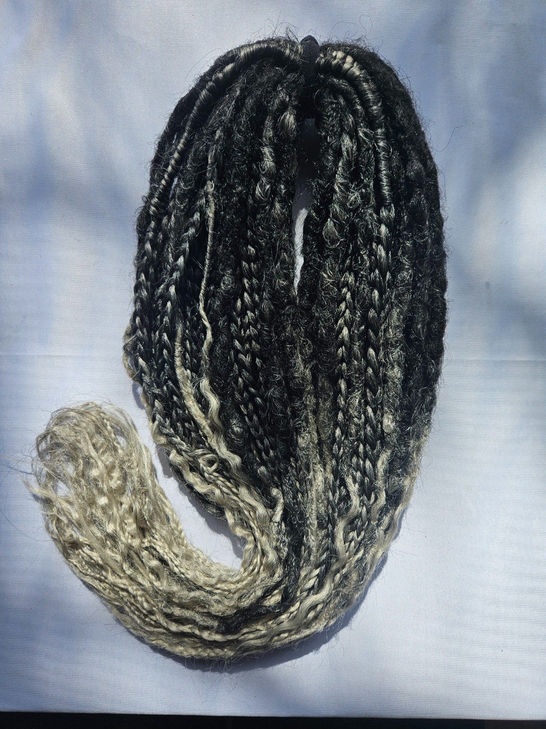 Handmade crochet double-end braids with a mixture of dreadlocks, 24 inches