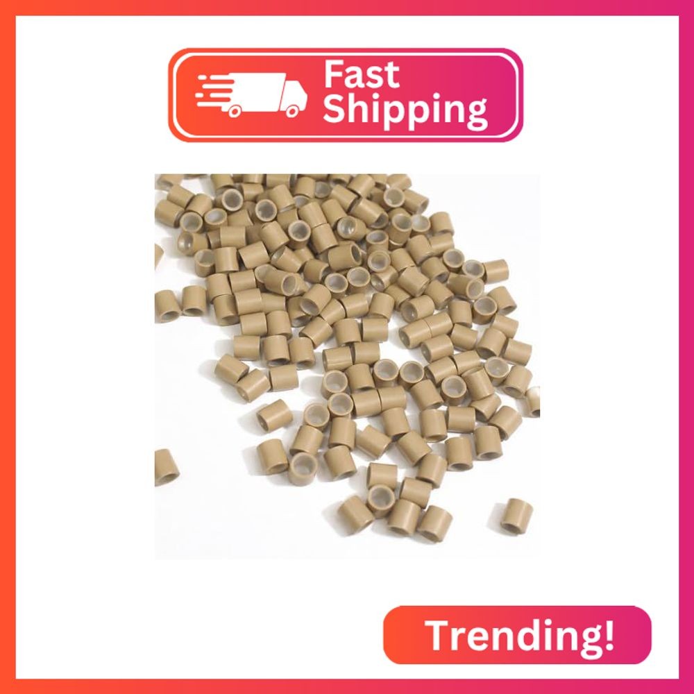 Prolinks- 500 pcs Premium Silicone Lined Copper Micro Rings Beads Tubes For I-Ti