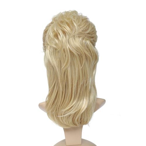 Mullet Wigs for Woman 80s Costumes Fancy Party Accessory Cosplay Wig Light Bl…