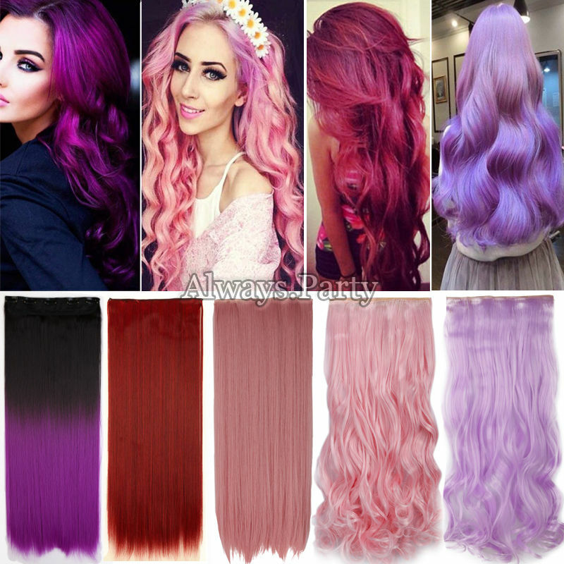 Real Thick Natural Clip in 3/4 Full Head Hair Extensions Extension Soft as human