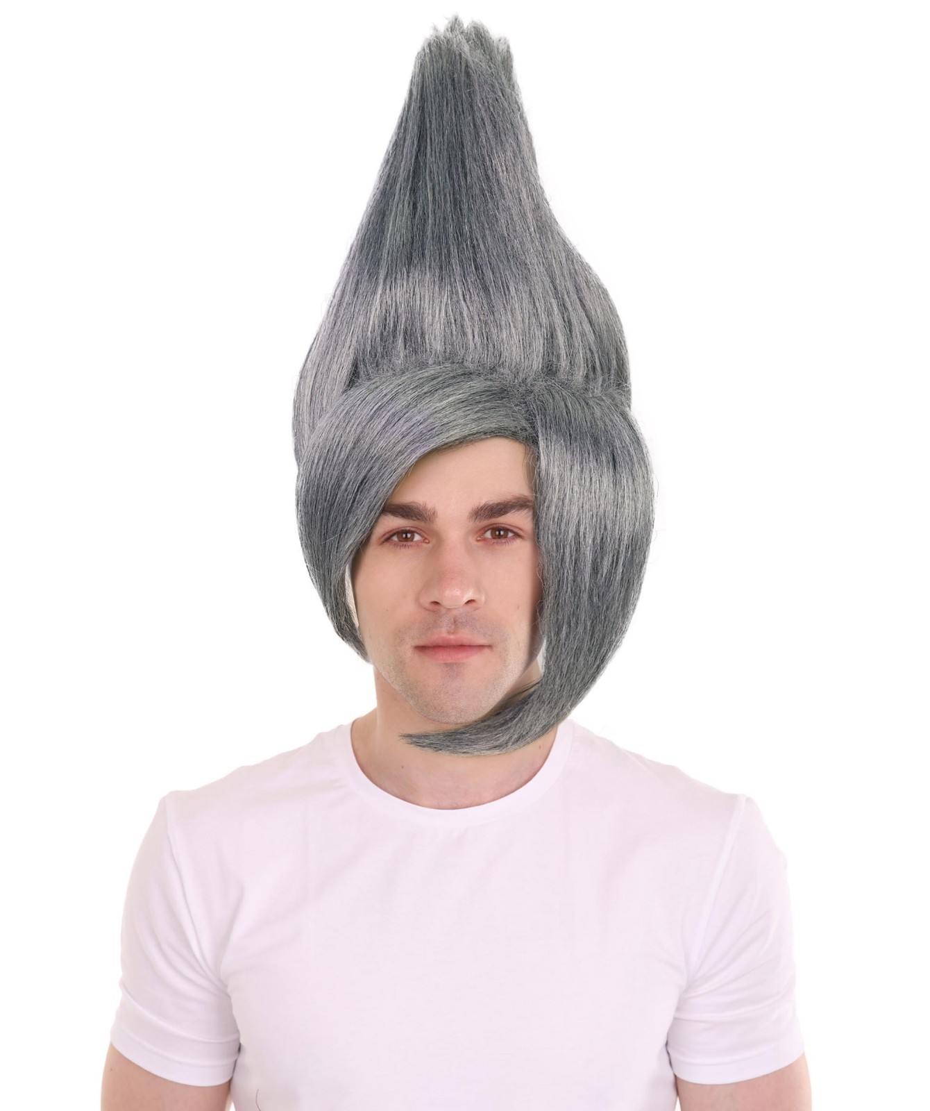 HPO Adult Men’s Tv Musical Movie Troll Spiked Wig, Multicolor Options