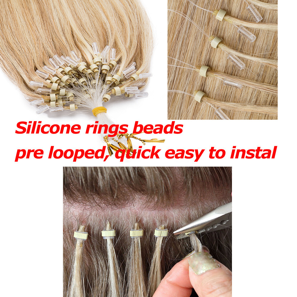 CLEARANCE Micro Loop Beads Real Remy Human Hair Extensions Ring 150S Balayage