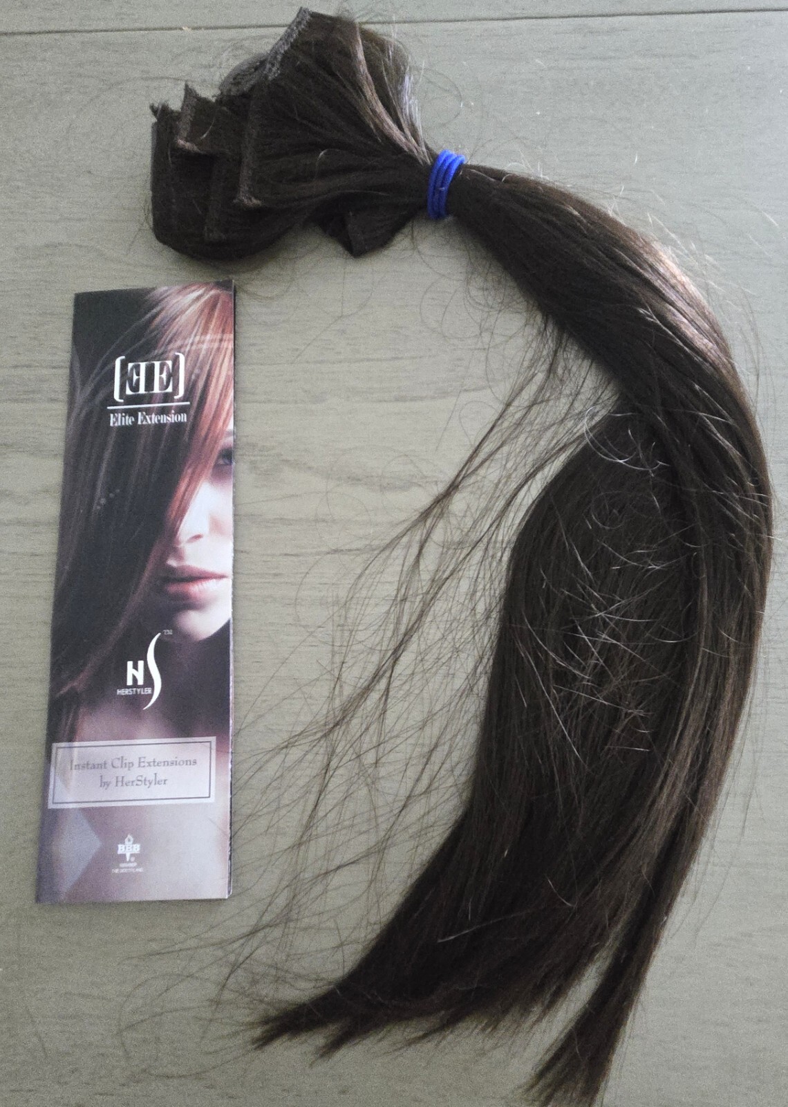 Brown Hair Extensions Straight 8 Pcs Clip in Synthetic Soft Hair