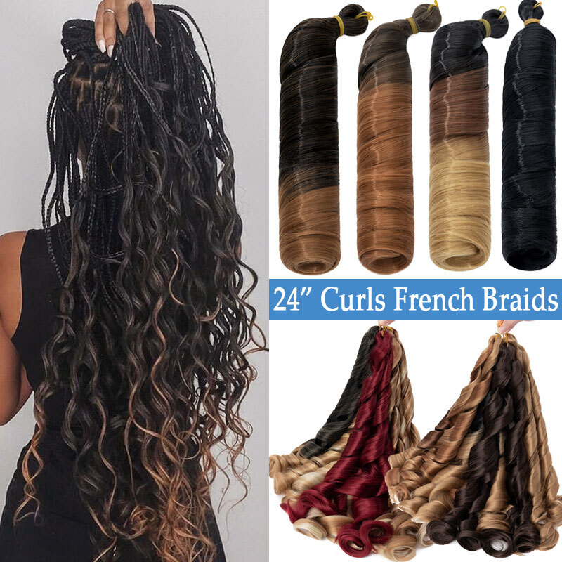 Loose Wave Crochet Braids French Curly Hair Extension Twist Natural As Human US