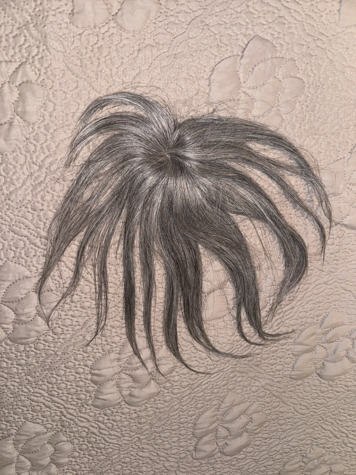 Top of Head Topper Hair Piece silver/gray