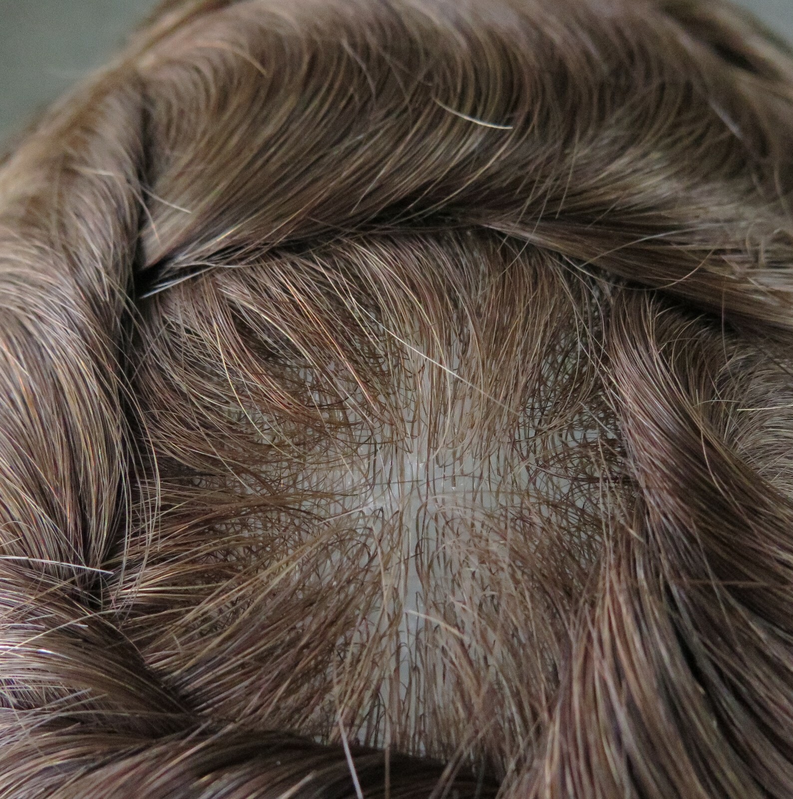 Mens Human Hair Replacement System Thin Skin V-Loop 04-05 Toupee Hairpiece #4