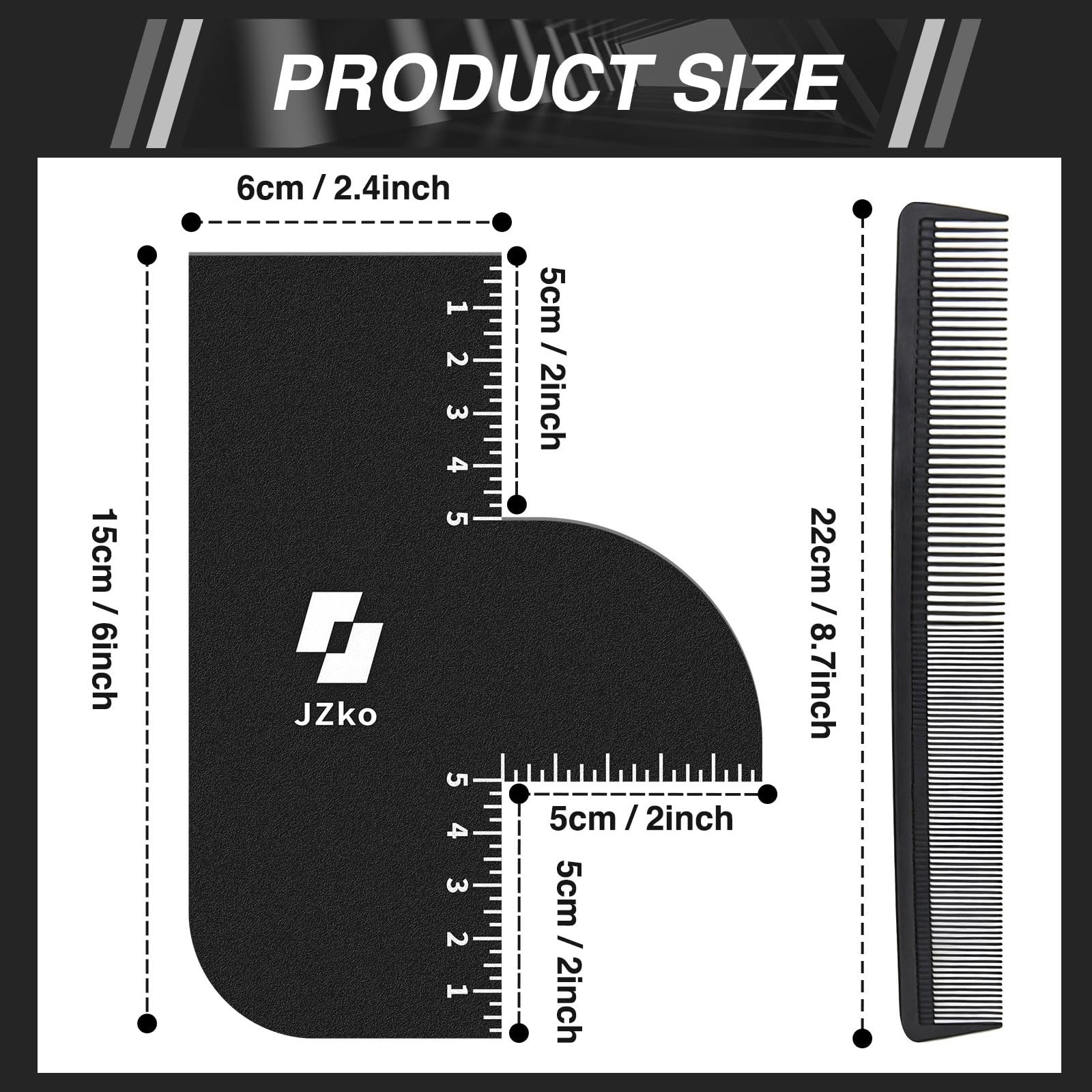 2Pcs Barber Accessories for Hairline Shaping, Enhancement Card for Barbers Reu