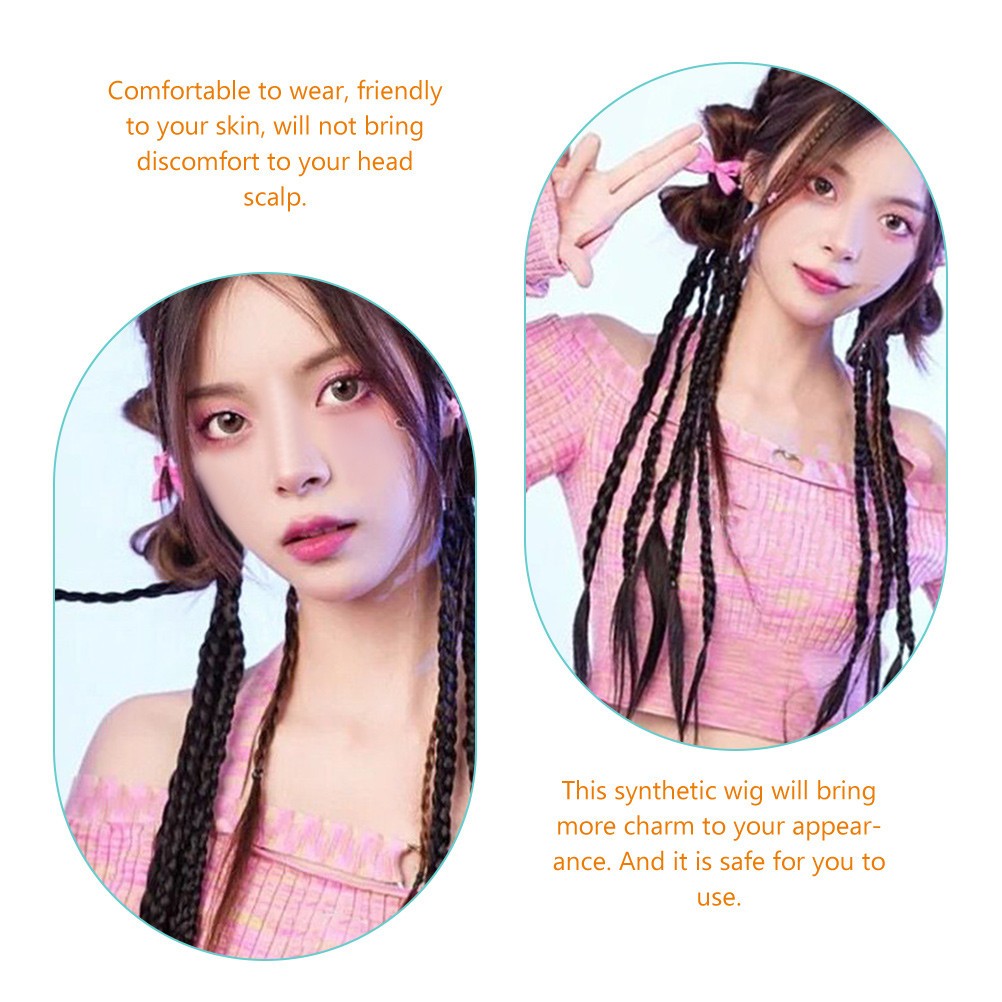 Long Braided Ponytail Extension with Hair Tie for Thin Thick Long or Short Hair