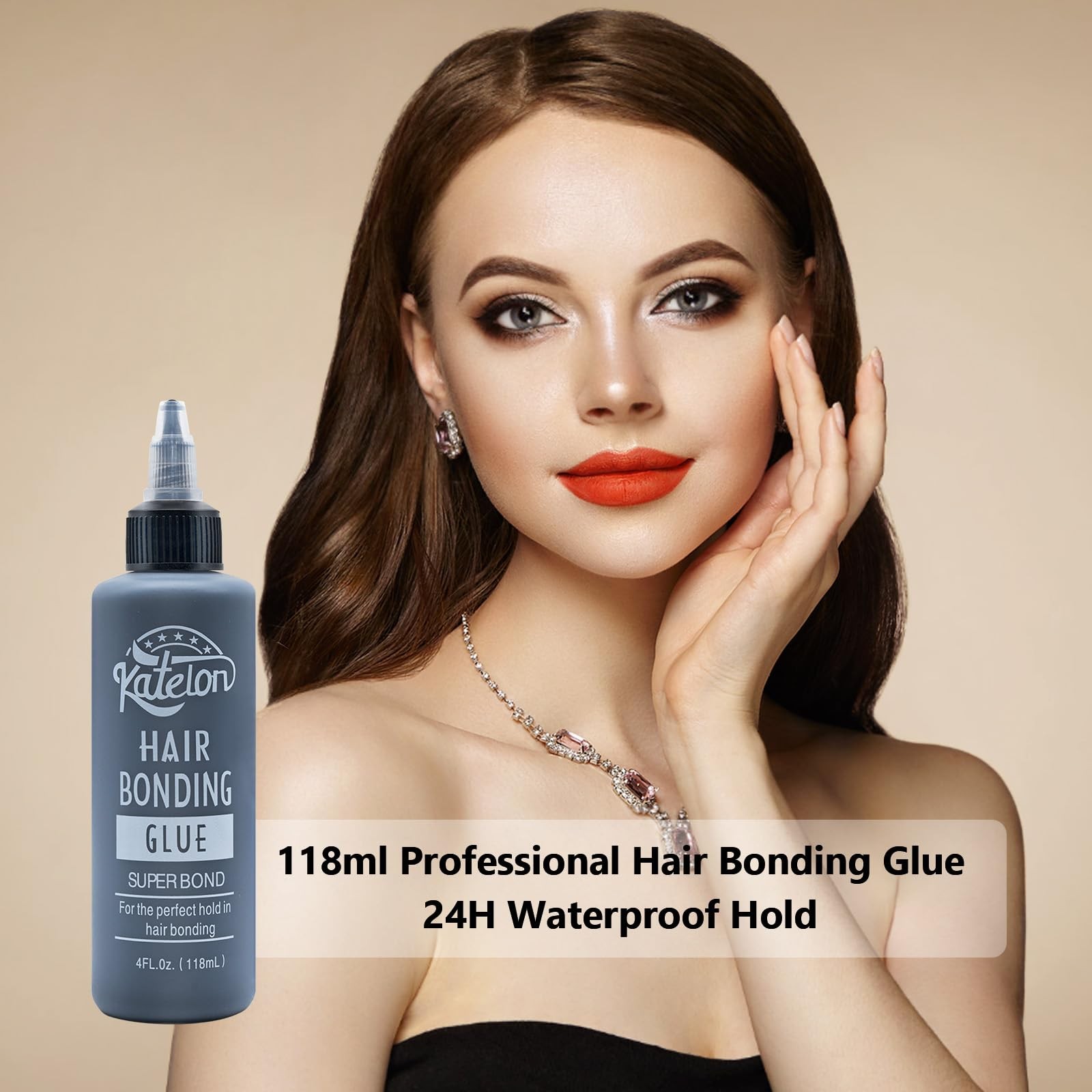 Hair Glue for Quick Weave, Wig & Extension Bonding Glue 4oz 118ml Black