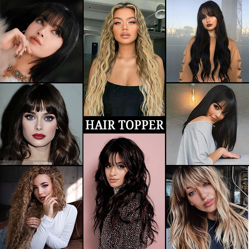 Topper Hairpiece Toupee Thick Long Natural 11″/17/20/22″ Clip in Hair Extensions