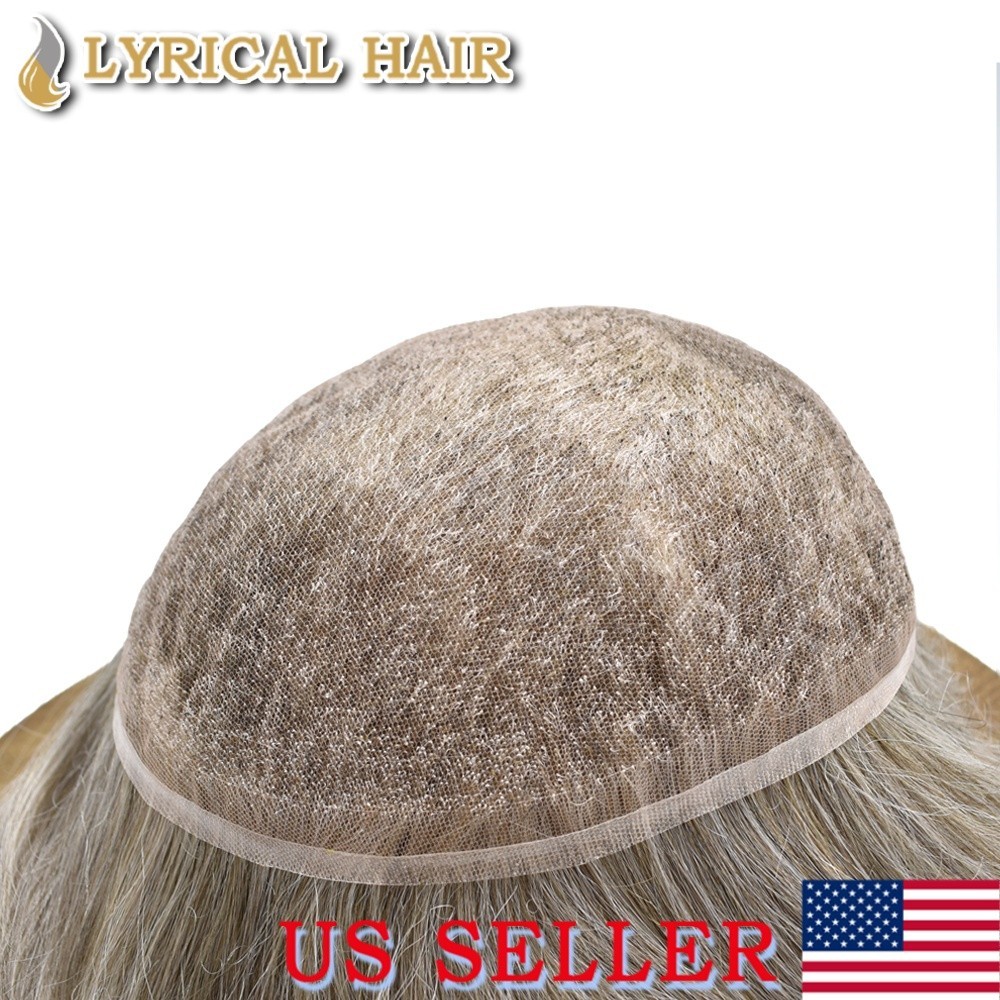 Lyrical Hair Full Lace Mens Hairpiece Human Hair Toupee Natural Hairline System