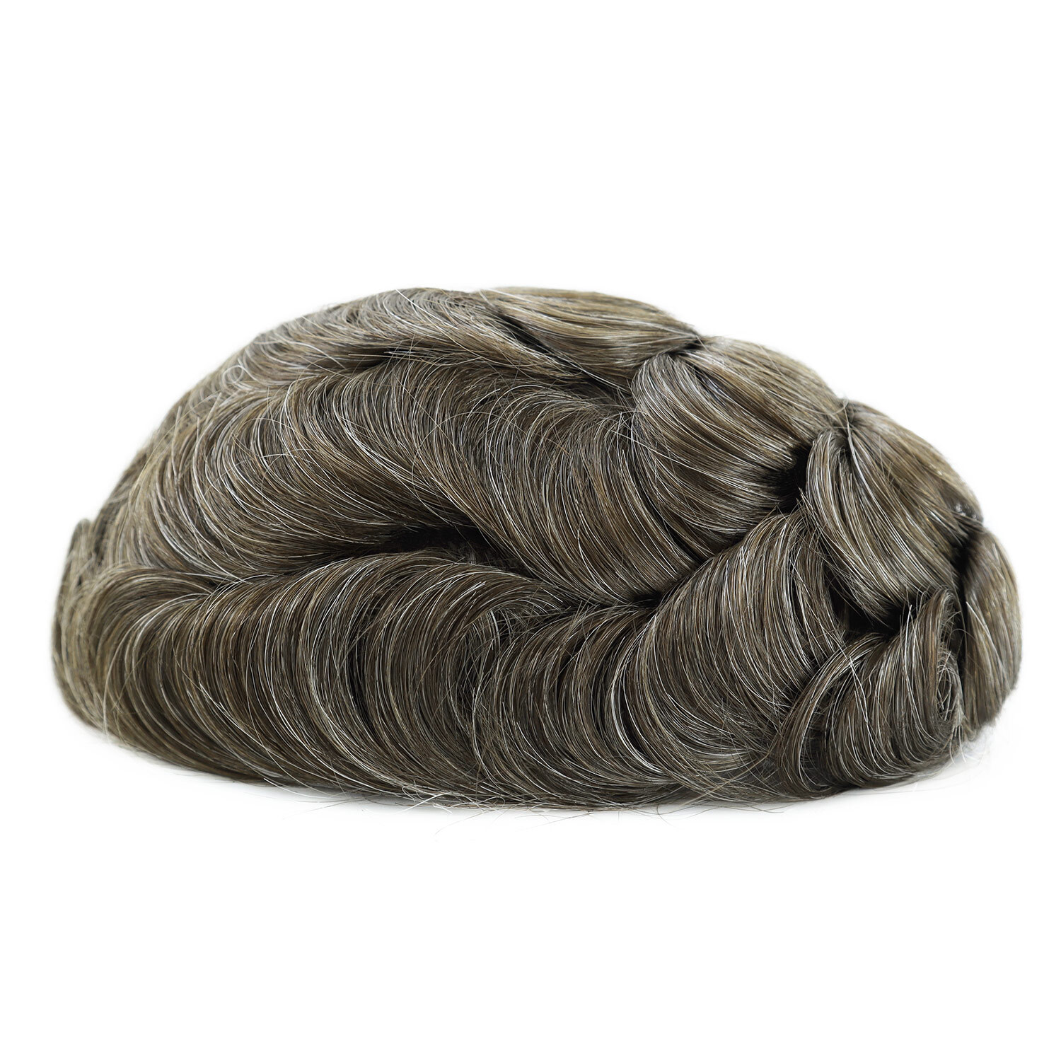 Thin Skin Mens Toupee Human Hair Replacement System Gents Hairpieces 8X10 #620